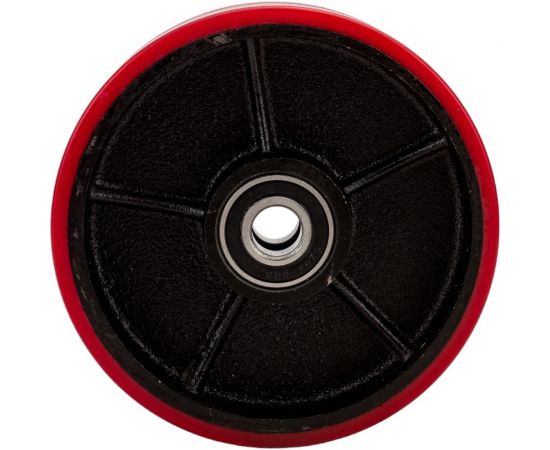 Колесо для гидравлической тележки 180хS50 мм, PU, c подшипником WILMART 325(180)polb – изображение 2