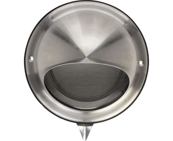 Выход стенной (уличный) из нержавеющей стали, решетка с козырьком, круглый, 125 мм, с антимоскитной защитной стальной сеткой Ecto-125 ARIUS 134729 – изображение 2