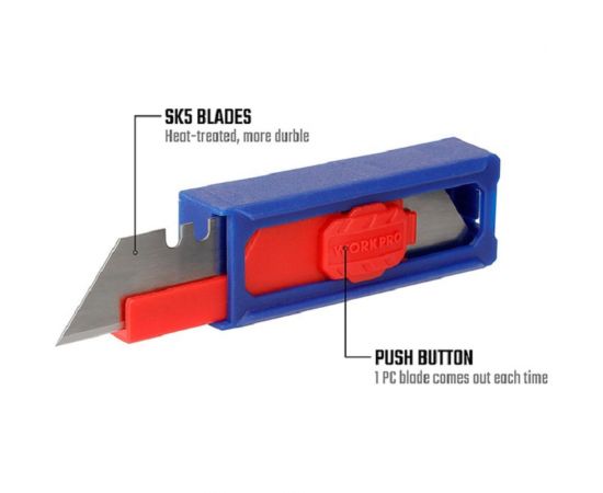Лезвия сменные трапециевидные 19 мм, SK5, 10 шт WORKPRO WP213002 – изображение 3