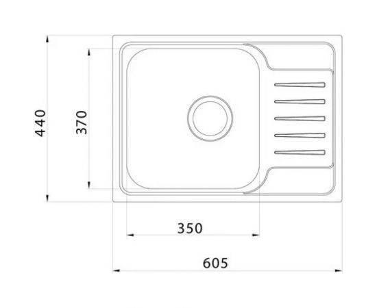 Мойка IDDIS Sound нержавеющая сталь, шелк, с крылом, 605x440x180 SND60SDi77 – изображение 3