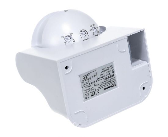 Микроволновый датчик движения TDM ДДМ-02С 5,8ГГц 1200Вт, 10-720с, 1-8м, 3+лк, 180гр, IP44 SQ0324-0021 – изображение 3