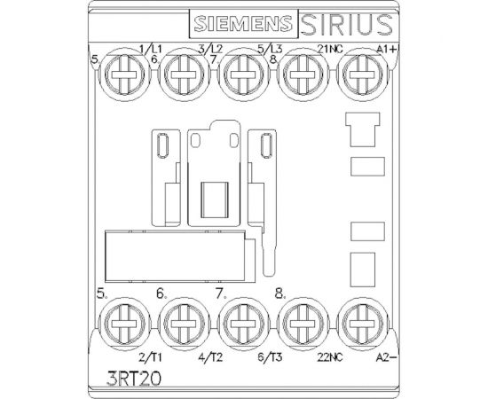 Контактор Siemens 3 полюса AC-3, 7.5КВТ/400В, Блок-Контакт 1НЗ 3RT20181BB42 – изображение 3