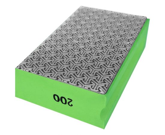 Губка алмазная гальваническая шлифовальная 90x55 мм, Р200 vertextools 90-55-200 – изображение 3