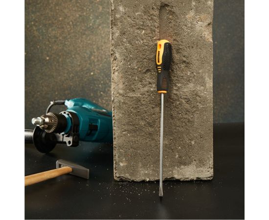 Шлицевая отвертка REXANT SL 5х200 мм, двухкомпонентная рукоятка 12-6429 – изображение 3