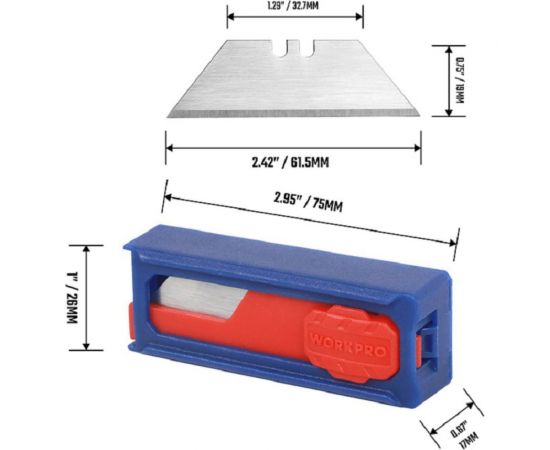 Лезвия сменные трапециевидные 19 мм, SK5, 10 шт WORKPRO WP213002 – изображение 4