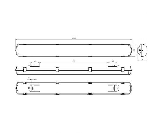 Промышленный светодиодный светильник Лидер Лайт LL-ДСП-01-044-0410-65Д/INDUSTRY.P44 (M) 44Вт 712-690-420-711-14 – изображение 4