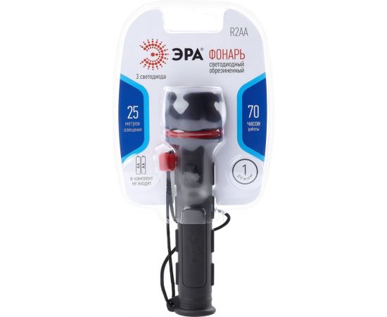 Светодиодный фонарь ЭРА R2AA ручной на батарейках резина, C0033735 – изображение 7