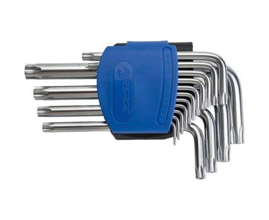 Набор ключей Forsage TORX Г-образных с отверстием, 15 предметов в пластиковом держателе 26058 