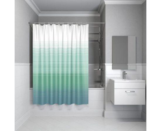 Штора для ванной комнаты IDDIS 200*200 см, полиэстер, Blue Horizon 301P20RI11 