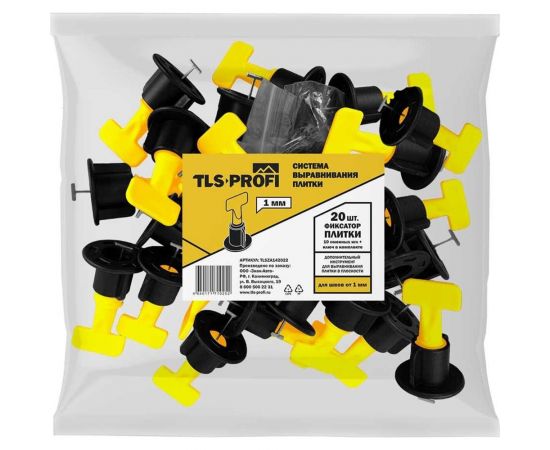 Фиксатор плитки 1 мм, 20 шт Tls-Profi TLSZA142022 
