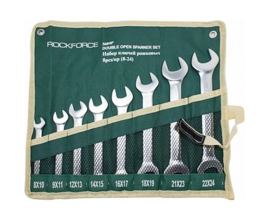 Набор рожковых ключей ROCKFORCE 8 предметов RF-5084P 