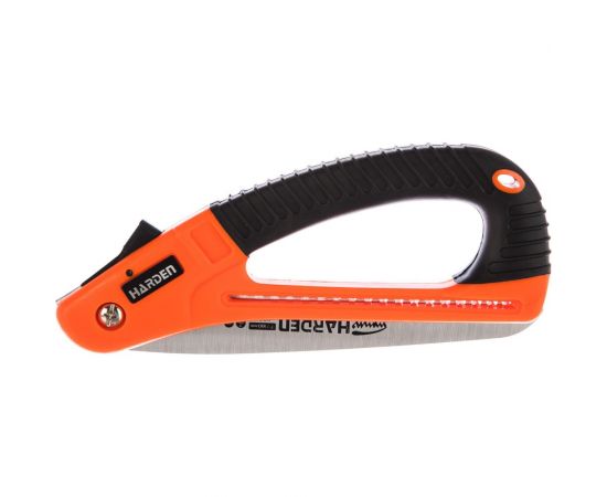 Складная пила HARDEN универсальная с дополнительной защитой руки, зуб 3D, 180 мм. 631302 