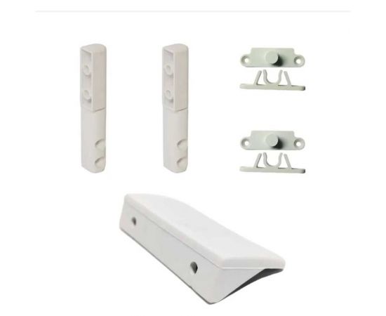 Набор для ремонта антимоскитной сетки KOMFORT москитные системы s42-1 ручка, 2 защелки, 2 петли пластиковые, белый НР0035 