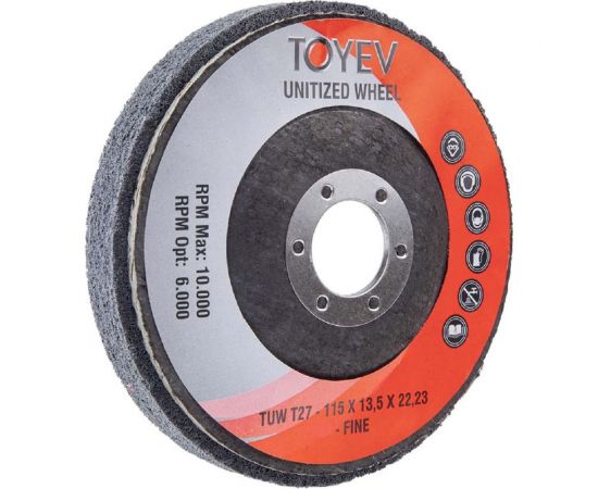 Круг нетканый прессованный TUW (115x22x13.5 мм; 6SF) Toyev 005023 