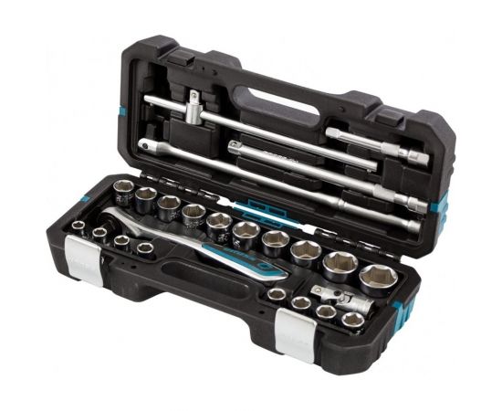 Набор инструментов GROSS 24 предмета, 120 зубьев, CrV, 1/2 14147 