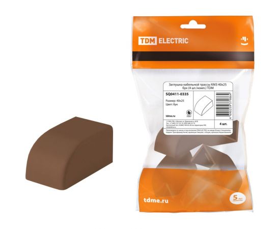 Заглушка кабельной трассы TDM КМЗ 40x25 бук 4 шт./комп. SQ0411-0335 
