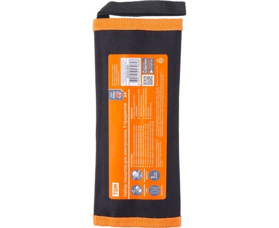 Набор пинцетов для электроники TDM 9 предметов, нержавеющие, антистатика, тканевый чехол, Рубин SQ1025-0810 – изображение 2