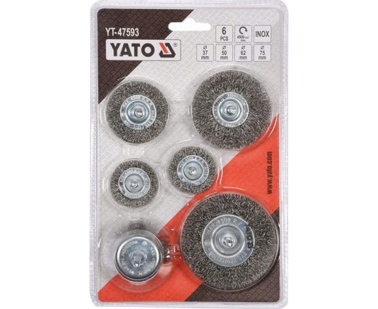 Набор щеток-крацовок 6 шт YATO YT-47593 – изображение 2
