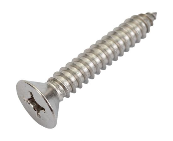 Нержавеющий саморез с потайной головкой KREPFIELD 6,3x38 мм, DIN 7982, А2, крестообразный шлиц PH, 25 шт. 7982А2САМОРЕЗ6.3X38-25 – изображение 2