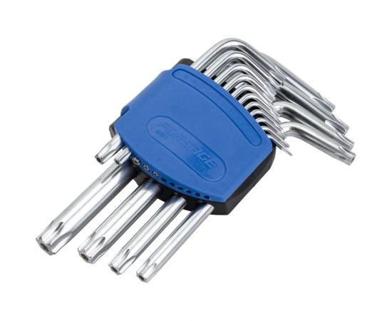 Набор ключей Forsage TORX Г-образных с отверстием, 15 предметов в пластиковом держателе 26058 – изображение 2