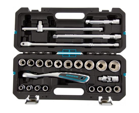 Набор инструментов GROSS 24 предмета, 120 зубьев, CrV, 1/2 14147 – изображение 3