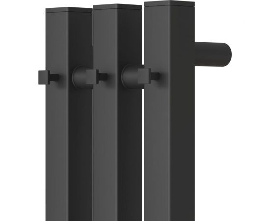 Электрический полотенцесушитель Point гермес п3 120x1200 диммер справа, черный PN13822B – изображение 3