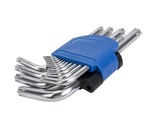 Набор ключей Forsage TORX Г-образных с отверстием, 15 предметов в пластиковом держателе 26058 – изображение 3