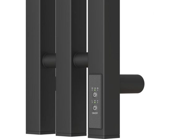 Электрический полотенцесушитель Point гермес п3 120x1200 диммер справа, черный PN13822B – изображение 4