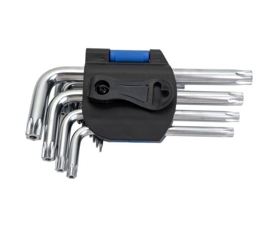 Набор ключей Forsage TORX Г-образных с отверстием, 15 предметов в пластиковом держателе 26058 – изображение 4
