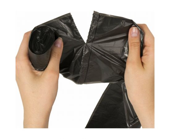 Мешки в рулоне для мусора стандарт 30 л, черные, 30 шт, ПНД, 8 мкм, 50x60 см ОФИСМАГ 601379 – изображение 5