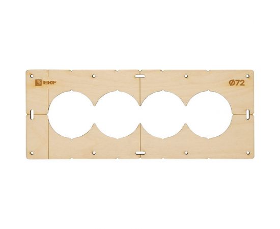 Шаблон для подрозетников Expert (4 отверстия; 72 мм) EKF sh-d72-4 