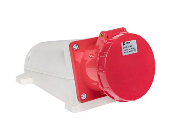 Кабельная розетка EKF 63А 3Р+N+Е IP44 на поверхность 380В 135 ЭКФ ps-135-63-380 
