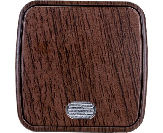 1-клавишный выключатель с индикатором EKF ОП Минск 10А тёмное дерево SQEGV10-121-40 