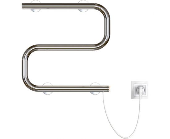 Электрический полотенцесушитель Zox S 40x40 кнопочный выкл, 100 Вт 541714 