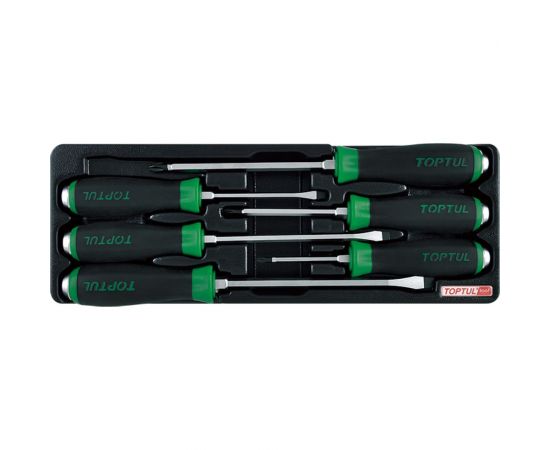 Набор ударных отверток TOPTUL PH, SL, 6 предметов, в ложементе GAAT0602 