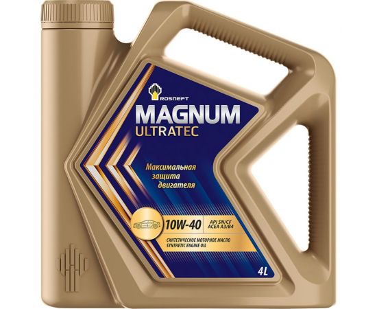 Моторное масло РОСНЕФТЬ Magnum Ultratec 10W-40 SN-CF синт. кан. 4 л 40814942 