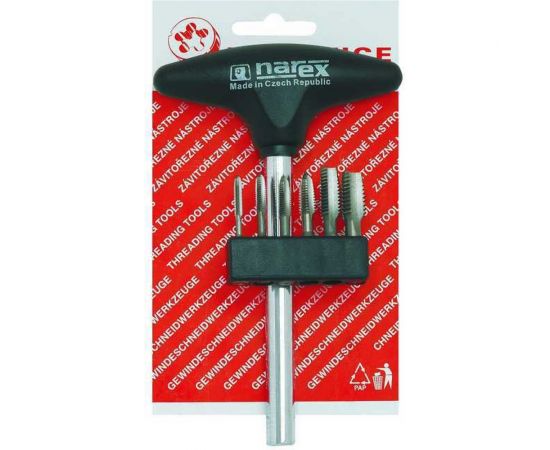 Набор метчиков-бит Bucovice Tools BIT3 M3-M10, HSS, с Т-образной ручкой 948310 