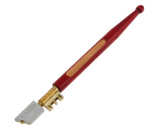 Стеклорез ТУНДРА алмазный деревянная рукоятка 2393862 