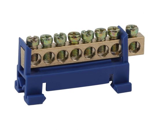 Шина ЭРА N "Ноль" NO-222-76-1 в изоляторе типа стойка ШНИ 6x9-8-Д-Синий Б0044124 