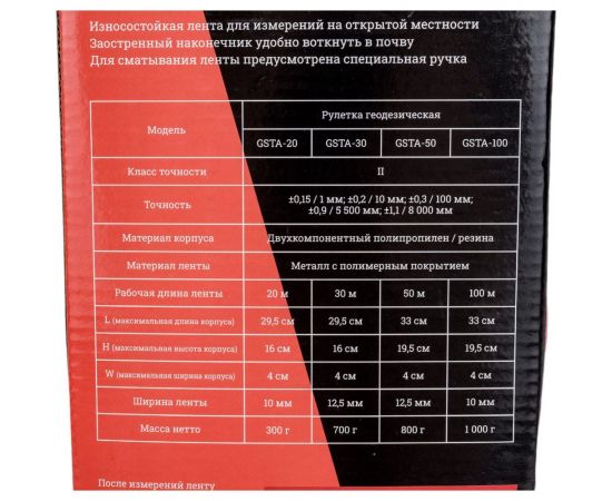 Геодезическая рулетка 30м Gigant GSTA-30 – изображение 11