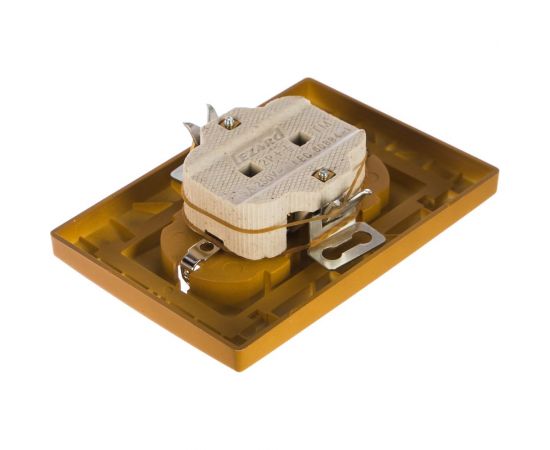 Розетка Lezard, MIRA, двойная, с/з, керамика, ольха, 701-0701-127 – изображение 2