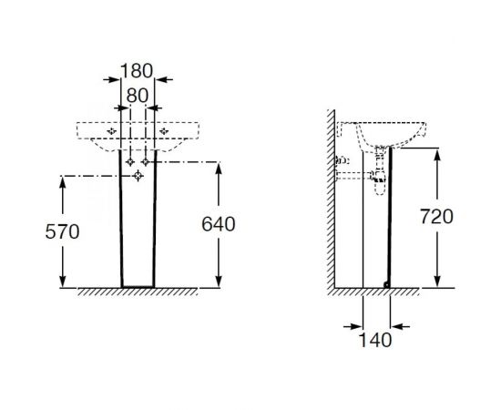 Пьедестал ROCA 33799000Y Debba 00000048697 – изображение 2