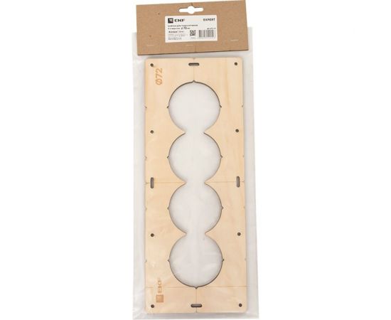 Шаблон для подрозетников Expert (4 отверстия; 72 мм) EKF sh-d72-4 – изображение 2