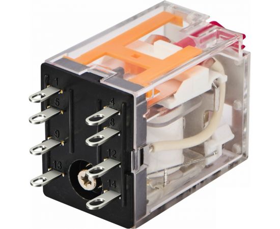 Промежуточное реле РЕЛЕОН 2 CO конт. 12а; 24в Ac; блокируемая кнопка проверки + LED RP432802405 – изображение 2