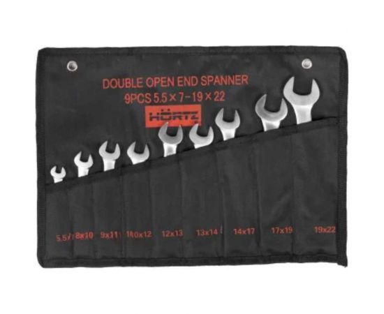 Набор гаечных двусторонних ключей HORTZ HOR 5.5-22, хромированный 1086385 – изображение 2