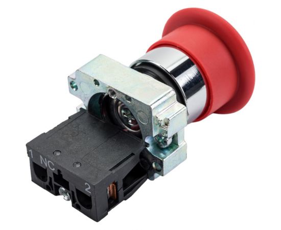 Кнопка управления CHINT "Грибок" d40мм (2) NP2-BC42 без подсветки красная 1НЗ IP40 574846 – изображение 2