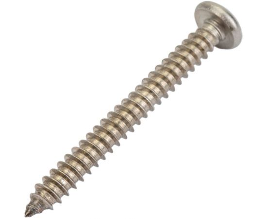 Нержавеющий саморез с полукруглой головкой KREPFIELD 5,5x50 мм, DIN 7981, А2, крестообразный шлиц PH, 20 шт. 7981А2САМОРЕЗ5.5X50-20 – изображение 2