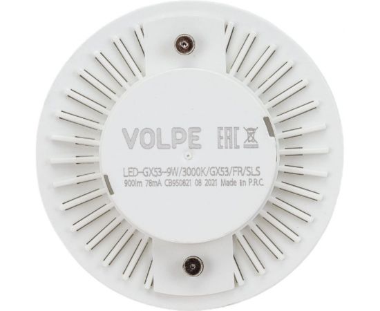 Светодиодная лампа Volpe LED-GX53-9W/3000K/GX53/FR/SLS UL-00008611 – изображение 2