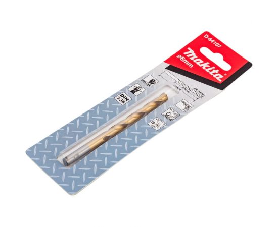 Сверло по металлу HSS-TiN (6х93 мм) Makita D-64107 – изображение 3