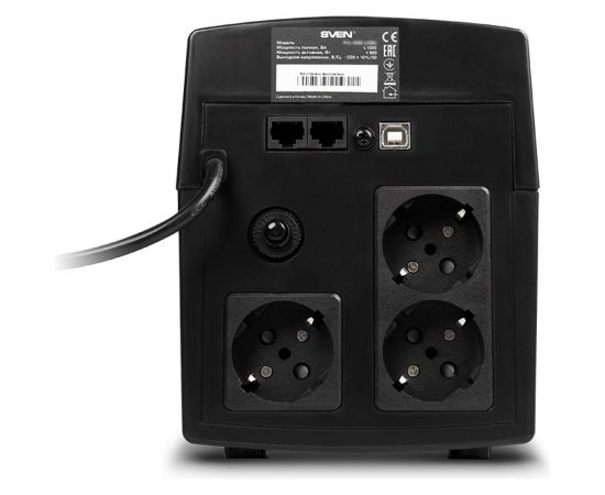 Источник бесперебойного питания SVEN Pro 1500 LCD, USB SV-013875 – изображение 3